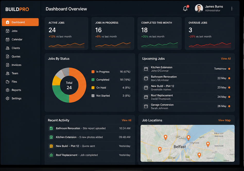 Construction Management example design preview