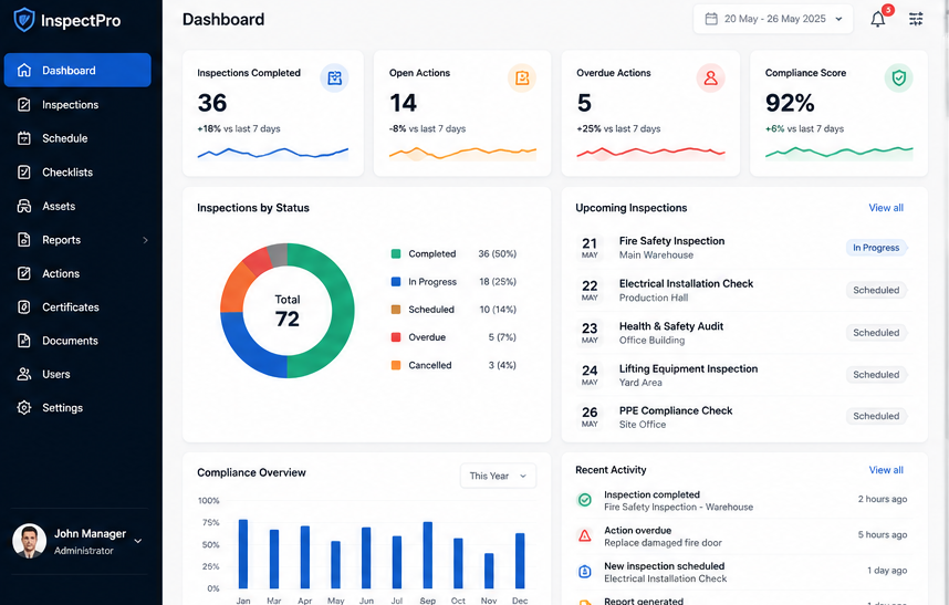 Inspection & Compliance example design preview